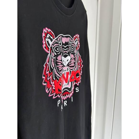 KENZO embroidery sweatshirt dress, size S, mid-thigh length - Picture 3 of 8